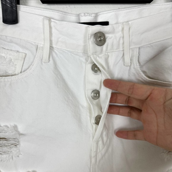 3x1 Blake High Rise Distressed Shorts in Moonstone Size 26 - Picture 6 of 8